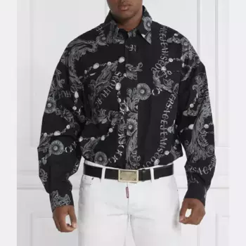 Рубашка стандартного кроя Versace, черный