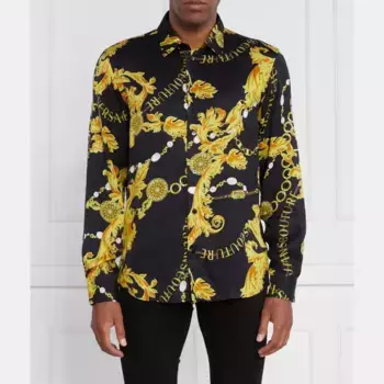Рубашка стандартного кроя Versace, черный