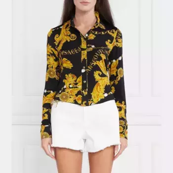 Рубашка стандартного кроя Versace, черный