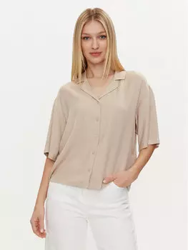 Рубашка стандартного кроя Vila, бежевый