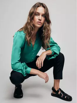 Рубашка стандартного кроя Vila, зеленый