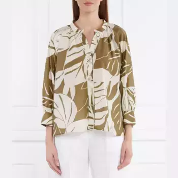 Рубашка стандартного кроя в стиле «Белфаст» с добавлением шелка Marella, хаки