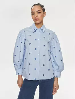 Рубашка стандартного кроя Weekend Max Mara, синий