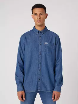 Рубашка стандартного кроя Wrangler, синий