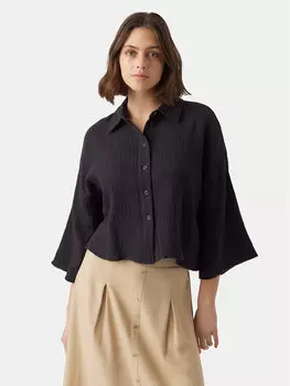 Рубашка стандартного покроя Natali 10279685 Vero Moda, черный