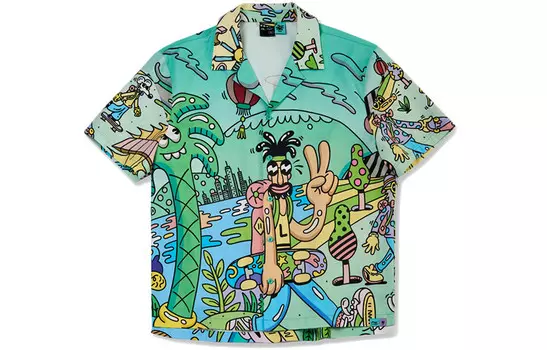 Рубашка Steven Harrington X Skateboard унисекс зеленая Lining, зеленый