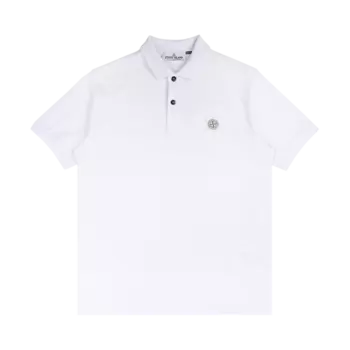 Рубашка Stone Island Compass Patch Polo 'White', белый