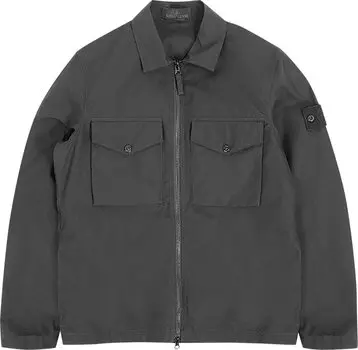 Рубашка Stone Island Overshirt 'Black', черный