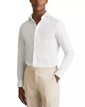 Рубашка Storm Slim Fit на пуговицах REISS, белый