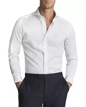 Рубашка Storm Slim Fit с двумя сгибами из твила REISS