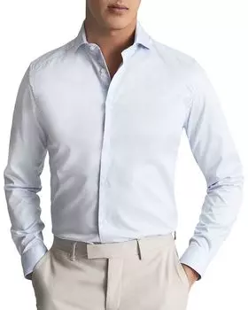 Рубашка Storm Slim Fit с двумя сгибами из твила REISS