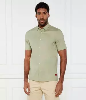 Рубашка Straight fit Hugo, зеленый