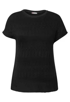 Рубашка STREET ONE Ajour, черный