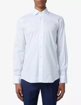 Рубашка стрейч Sartoria Italiana, светло-синий