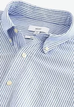 Рубашка STRIPE SHORT SLEEVE OXFORD REGULAR FIT Next, синий