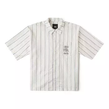 Рубашка stripe short-sleeved shirts 'white blue' Vans, белый
