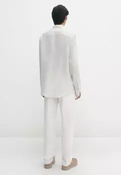 Рубашка Striped Massimo Dutti, белая
