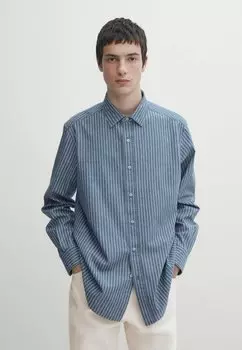 Рубашка STRIPED Massimo Dutti, цвет blue