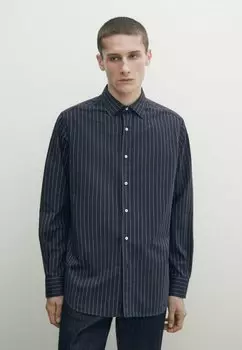 Рубашка STRIPED Massimo Dutti, цвет dark blue