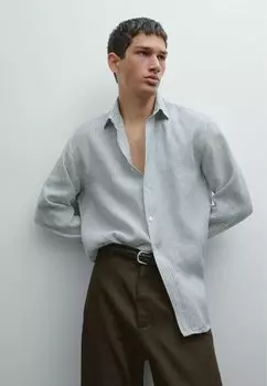 Рубашка STRIPED Massimo Dutti, темно-синий