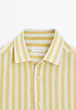 Рубашка STRIPED Massimo Dutti, желтый
