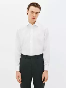 Рубашка строгого кроя из твила с двойными манжетами John Lewis