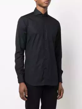 Рубашка строгого кроя Xacus, черный