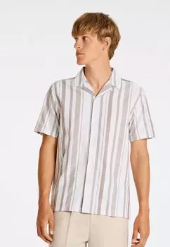 Рубашка STRUCTURE STRIPE RESORT Lindbergh, коричневый