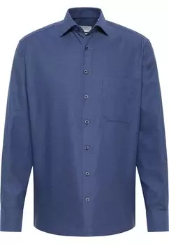 Рубашка Strukturhemd Comfort Fit Eterna, синяя