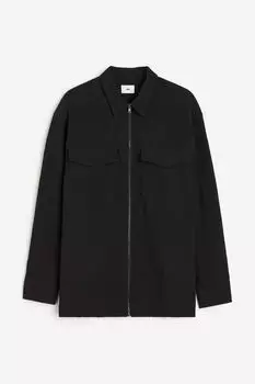 Рубашка структурированного кроя стандартной посадки H&M, черный