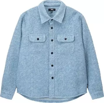 Рубашка Stussy Casentino Wool Cpo Shirt 'Light Blue', синий