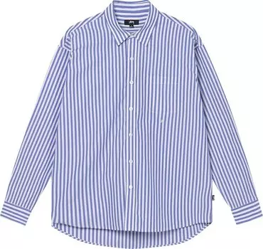 Рубашка Stussy Classic Poplin Shirt 'Blue Stripe', синий