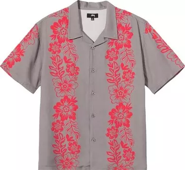 Рубашка Stussy Hawaiian Pattern Shirt 'Grey', серый