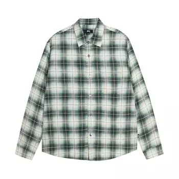Рубашка Stussy Matthew Printed Plaid Shirt, зеленый