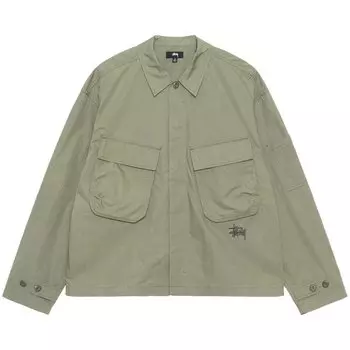 Рубашка Stussy Military Overshirt, зеленый