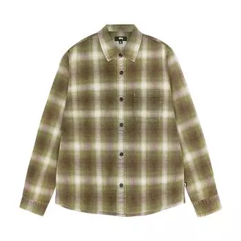 Рубашка Stussy Rocco Flannel Plaid Shirt 'Green', зеленый