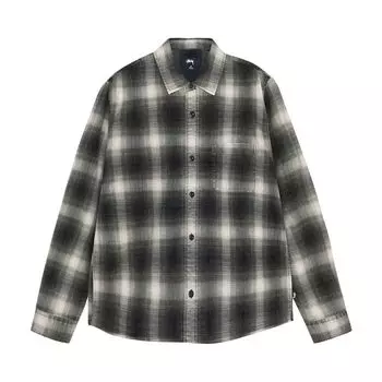 Рубашка Stussy Rocco Flannel Plaid Shirt 'Grey', серый
