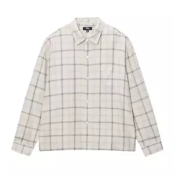 Рубашка Stussy Shadow Plaid Rayon 'Natural', кремовый