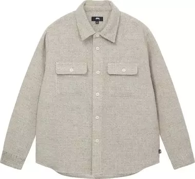 Рубашка Stussy Speckled Wool Cpo Shirt 'Bone', серый