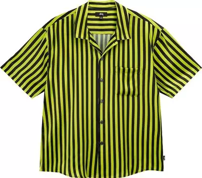 Рубашка Stussy Striped Silk Shirt 'Black', разноцветный