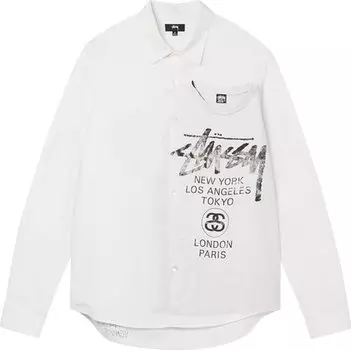 Рубашка Stussy World Tour Shirt 'White', белый