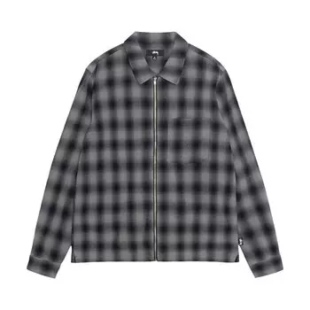 Рубашка Stussy Zip Twisted Yarn Plaid Shirt, разноцветный