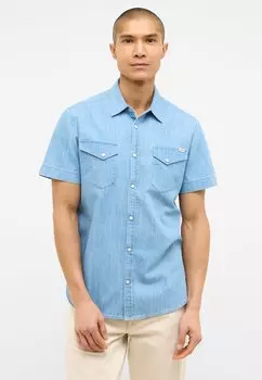 Рубашка STYLE ELOY Mustang, светло-голубой