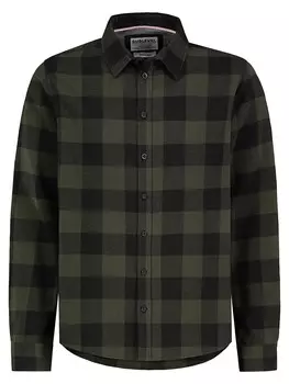 Рубашка Sublevel, цвет dunkelgrn/schwarz