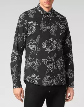 Рубашка Sugar Daddy Cut LS Love Philipp Plein, черный