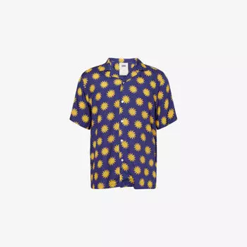 Рубашка Sunday sun Oas с коротким рукавом, сине-желтый