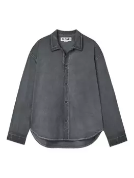 Рубашка Sunnei с эффектом потертости на пуговицах, серый