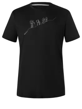 Рубашка super.natural fr Herren, aus Merinowolle, черный