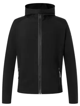 Рубашка super.natural Merino Hoodie mit Reiverschlu, черный