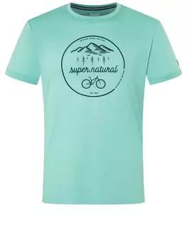 Рубашка super.natural Merino T Shirt, зеленый